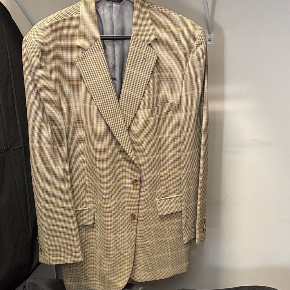 Jos. A. Bank Beige Plaid Sport Coat